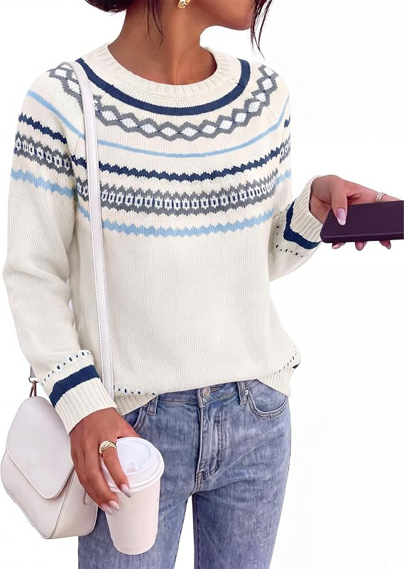 BTFBM Womens Sweaters Fall 2026 Casual Long Sleeve Sweater | Amazon (US)