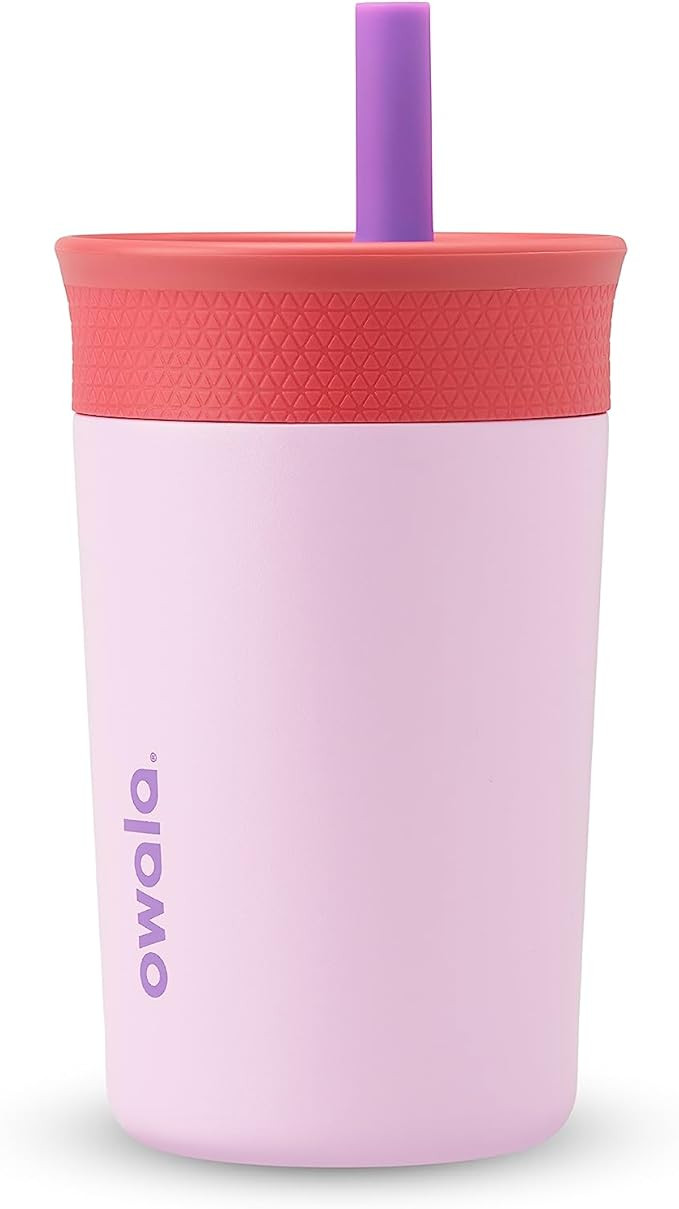 Owala Tumbler Kids Stainless Steel Water Bottle 12 oz Lilac Rocket | Insulated | Spill-Resistant ... | Amazon (US)