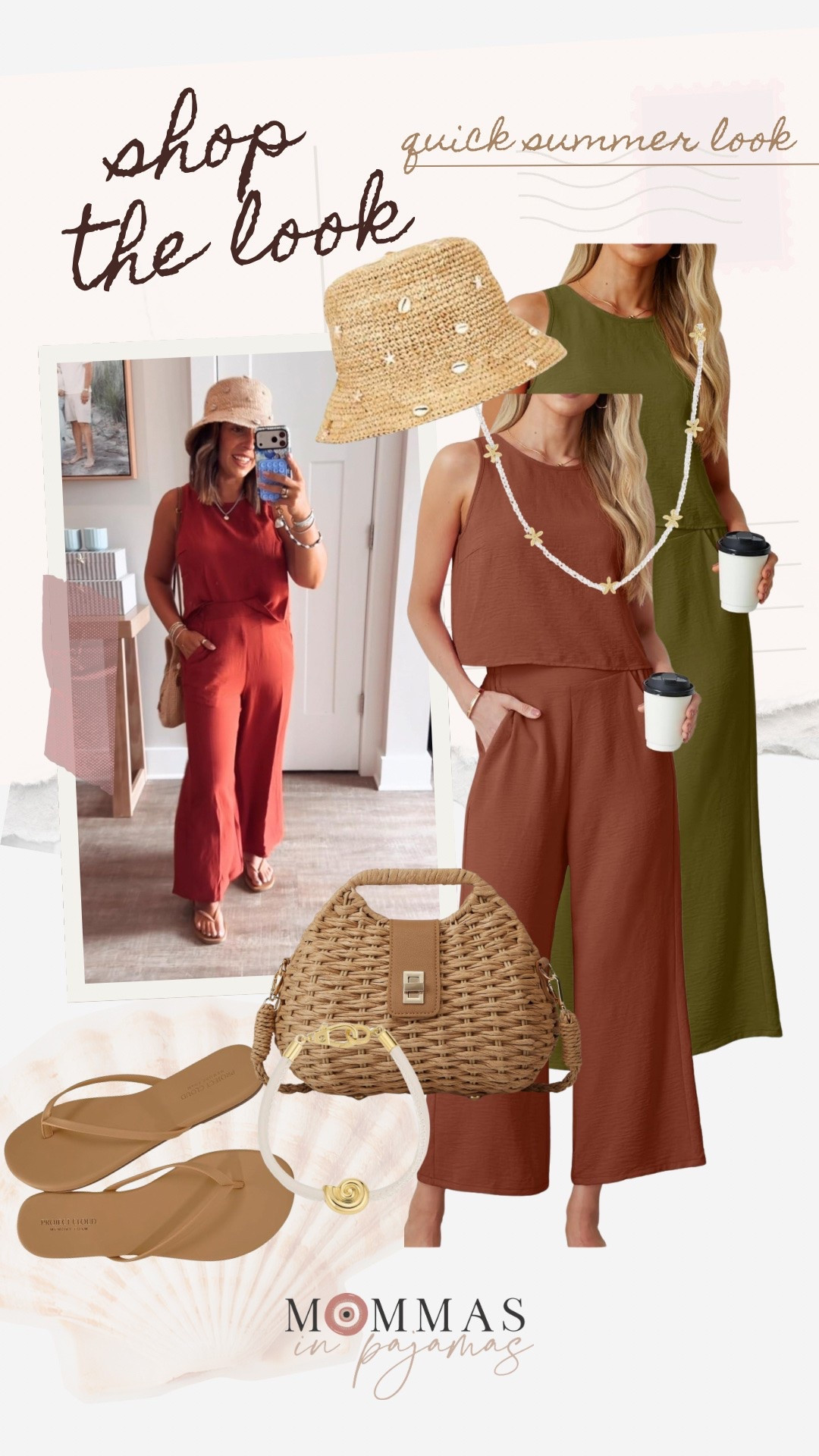 A cute summer set is one of my favorite ways for a easy casual look. This one from Amazon is on sale and it is incredible quality. I love that this look is petite girl friendly, fuller bust approved and so easy to dress up or down. Paired with these adorable beachy accessories, this outfit is screaming chic summer, all while being so effortless. 
Easy summer outfit, throw on and go outfit inspo

#LTKMidsize #LTKPetite #LTKSeasonal