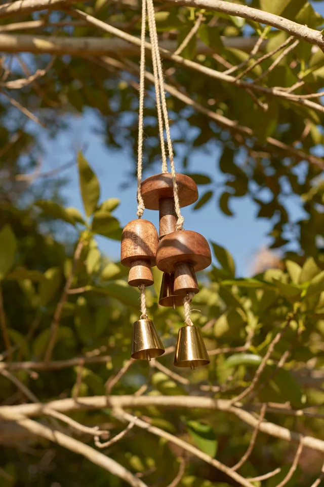 Wood Mushroom Chime | Urban Outfitters (US and RoW)