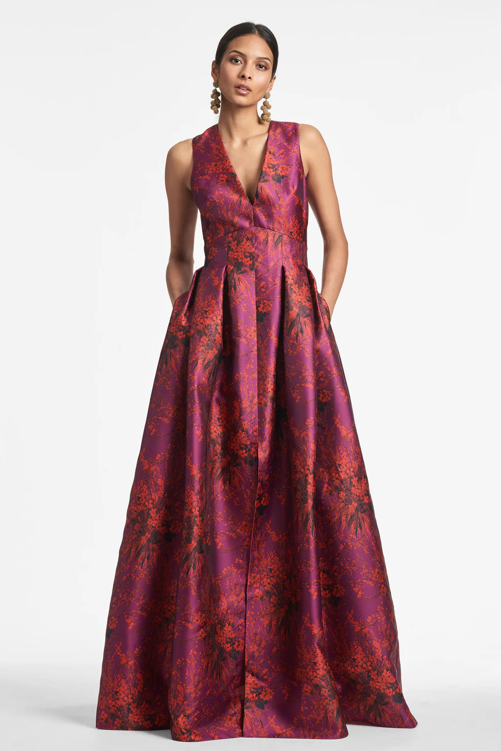Brooke Gown - Raspberry Bouquet Multi | Sachin & Babi