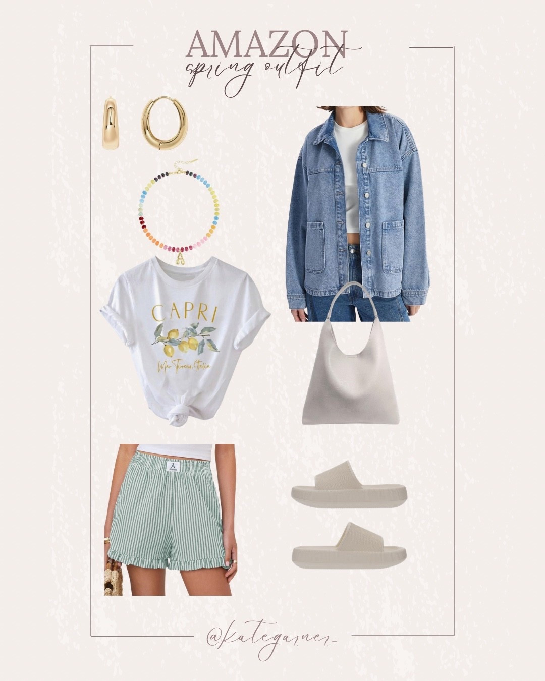 Spring outfit idea from Amazon, boxer shorts outfit, spring styling, casual outfit 

#LTKootd