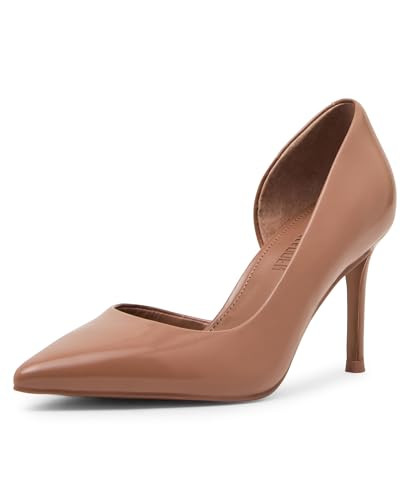 Steve Madden Women's Nula Pump, Mocha Leather, 8 | Amazon (US)