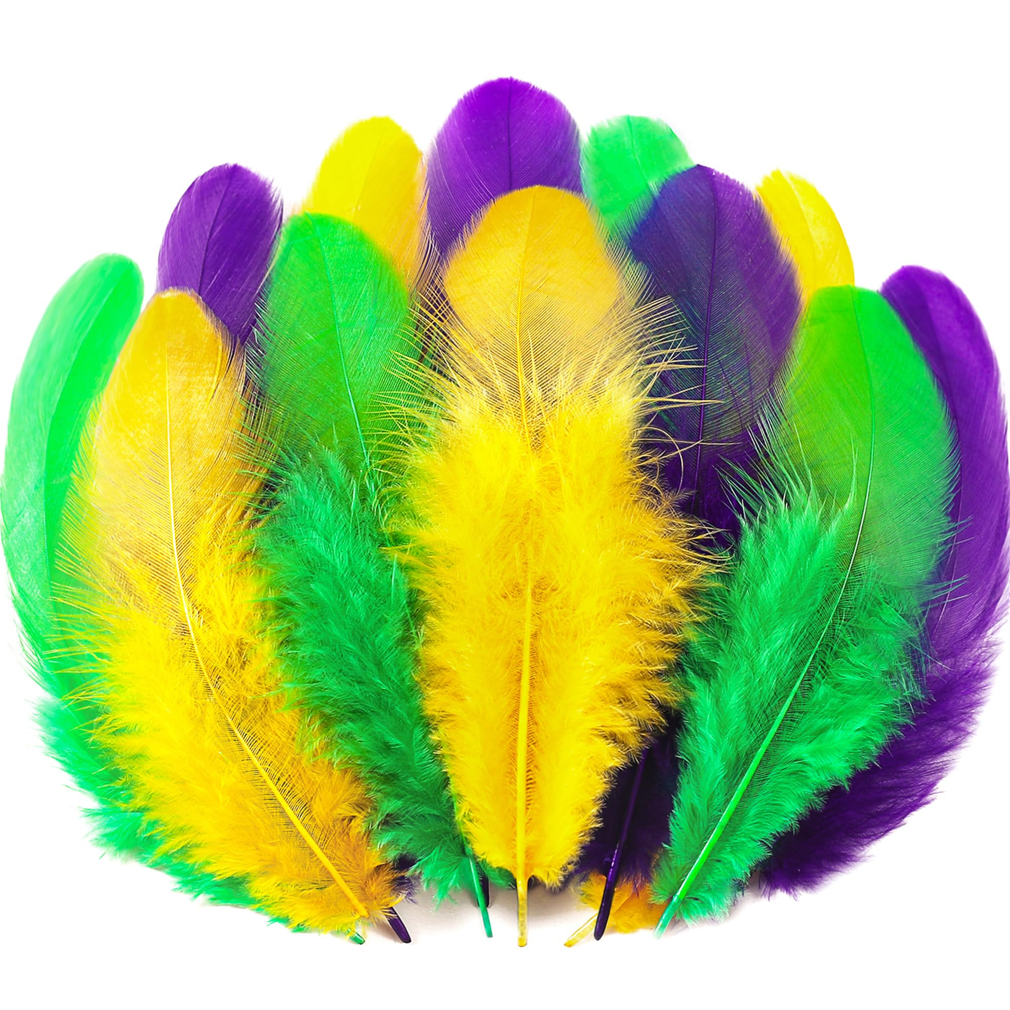 Soarer 300pcs Mardi Gras Feathers for Crafts - 3-5inch Feathers Bulk for Wedding Home Party, Drea... | Amazon (US)