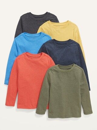 Unisex Long-Sleeve T-Shirt 6-Pack for Toddlers | Old Navy (US)