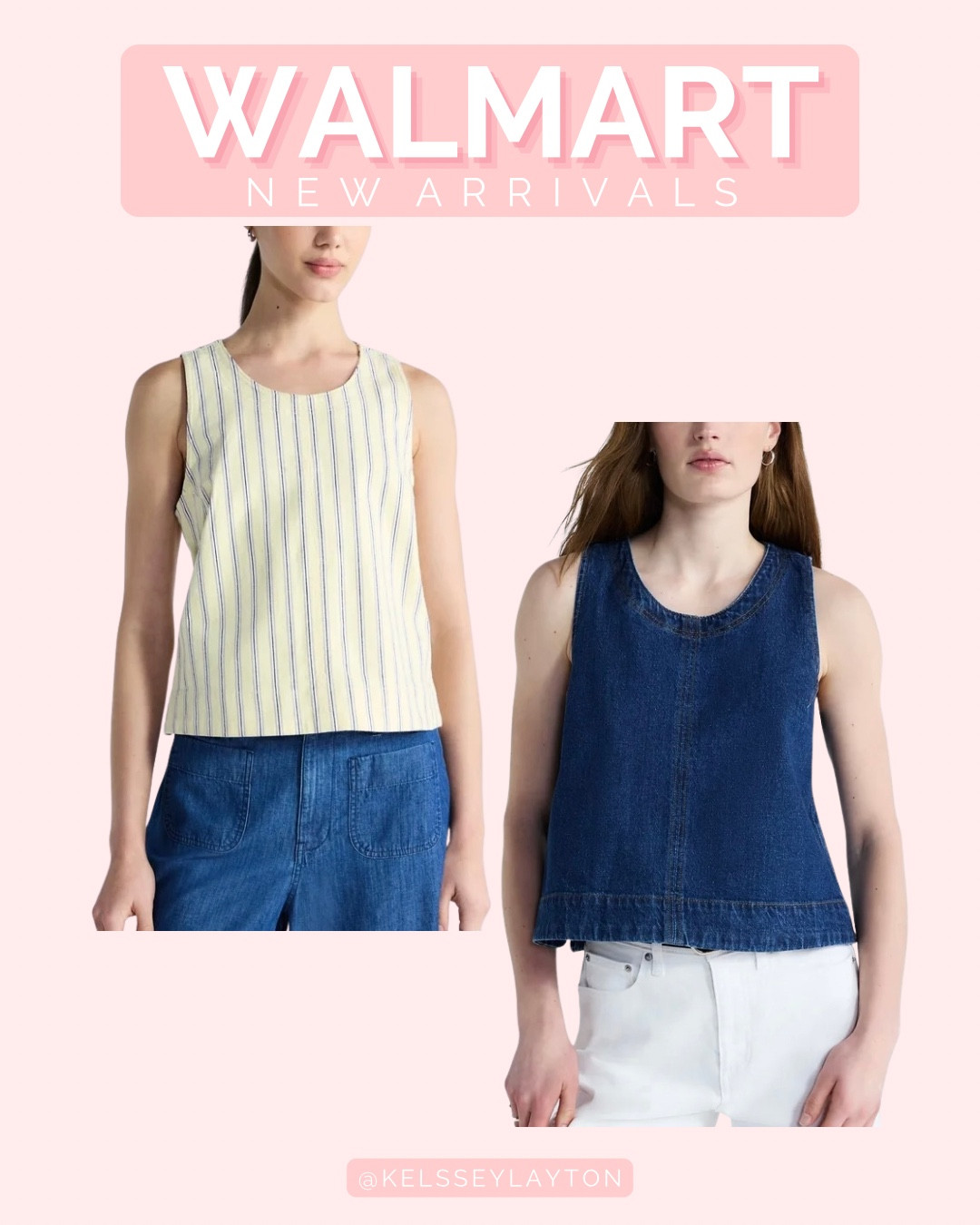 Walmart new arrival, free assembly denim tank

#LTKootd