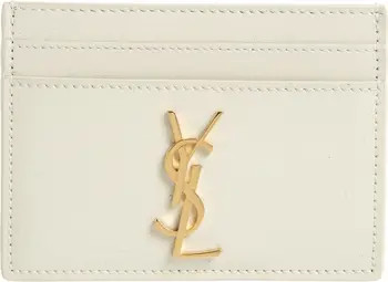 Saint Laurent Monogram Leather Card Case | Nordstrom | Nordstrom