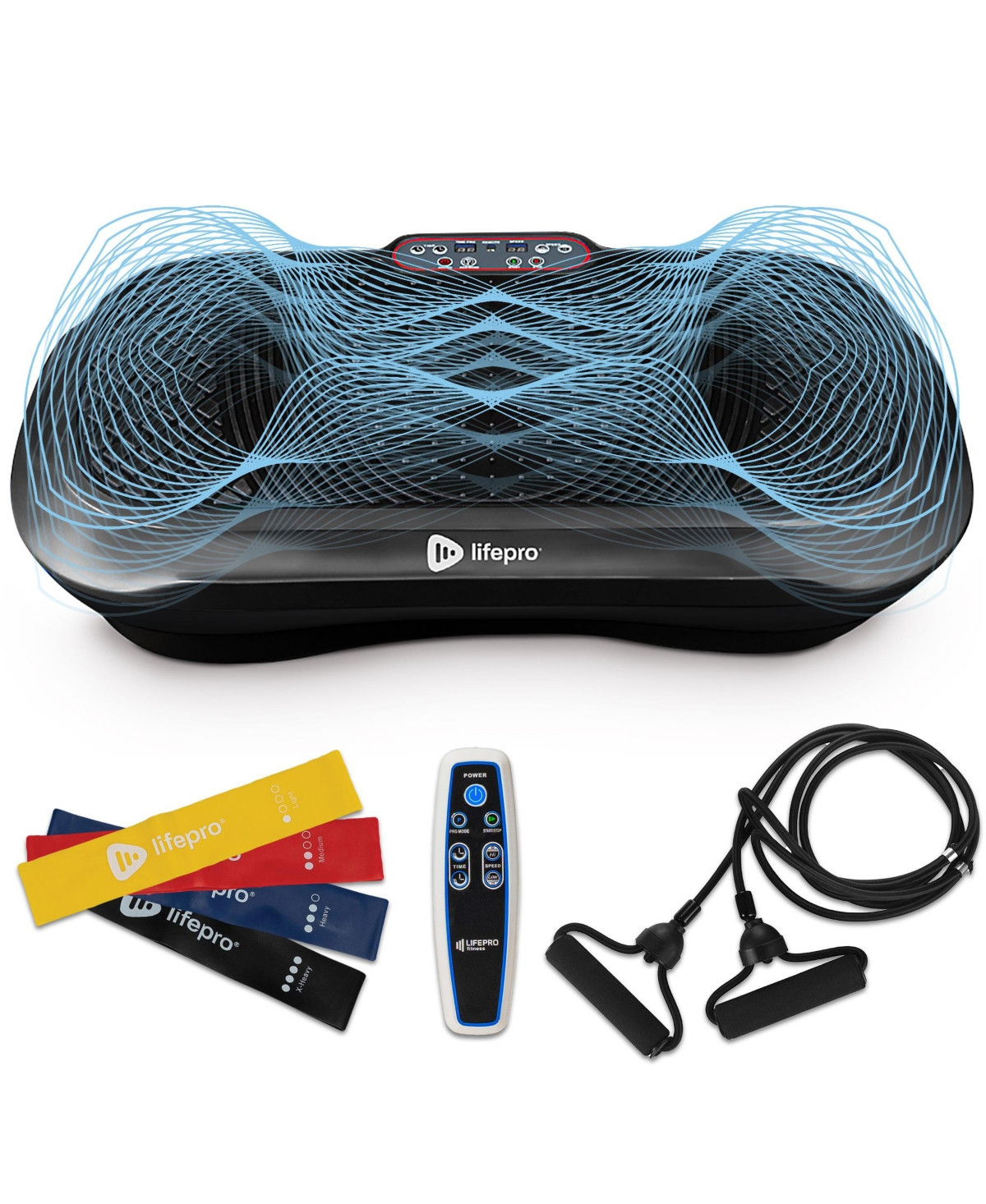 LifePro Vibration Plate Machine – Whole Body Workout w/ Loop Bands for Weight Loss & Toning - Black | Macy's