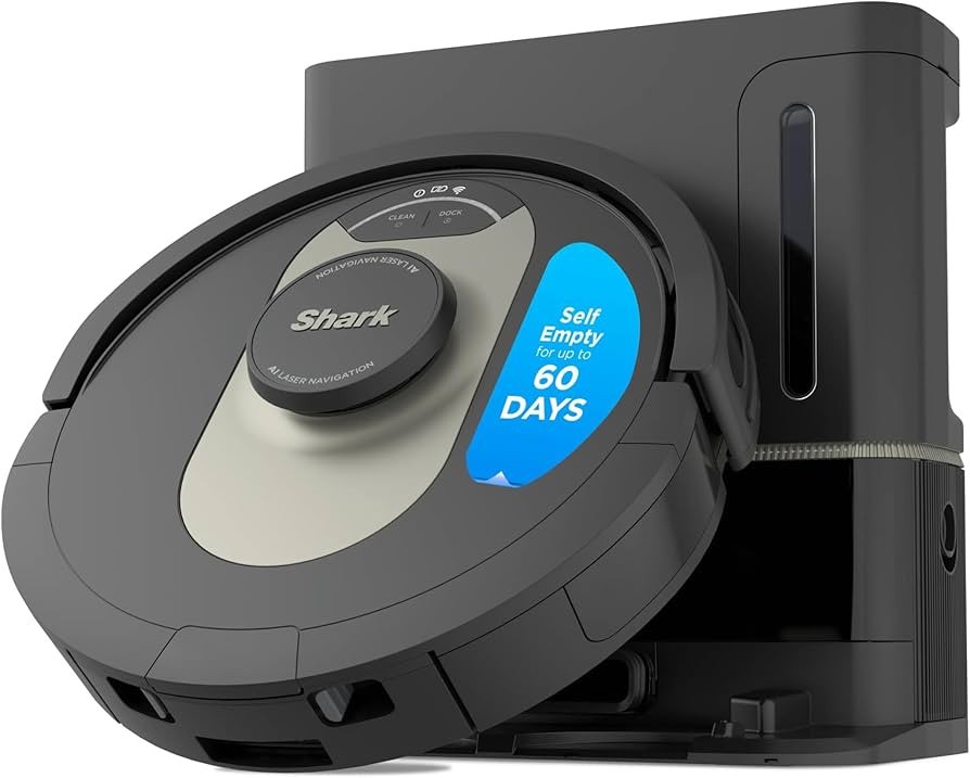 Shark AV2501AE AI Robot Vacuum with XL HEPA Self-Empty Base, Bagless, 60-Day Capacity, LIDAR Navi... | Amazon (US)