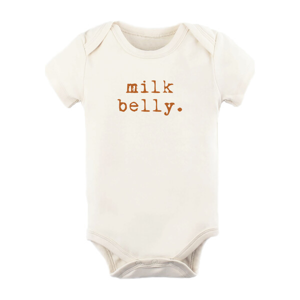 Milk Belly Short Sleeve Bodysuit, Rust | Maisonette