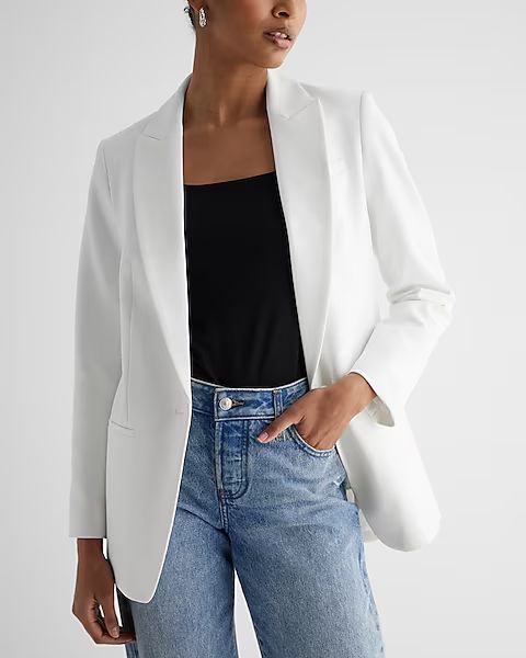 Editor One Button Boyfriend Blazer | Express