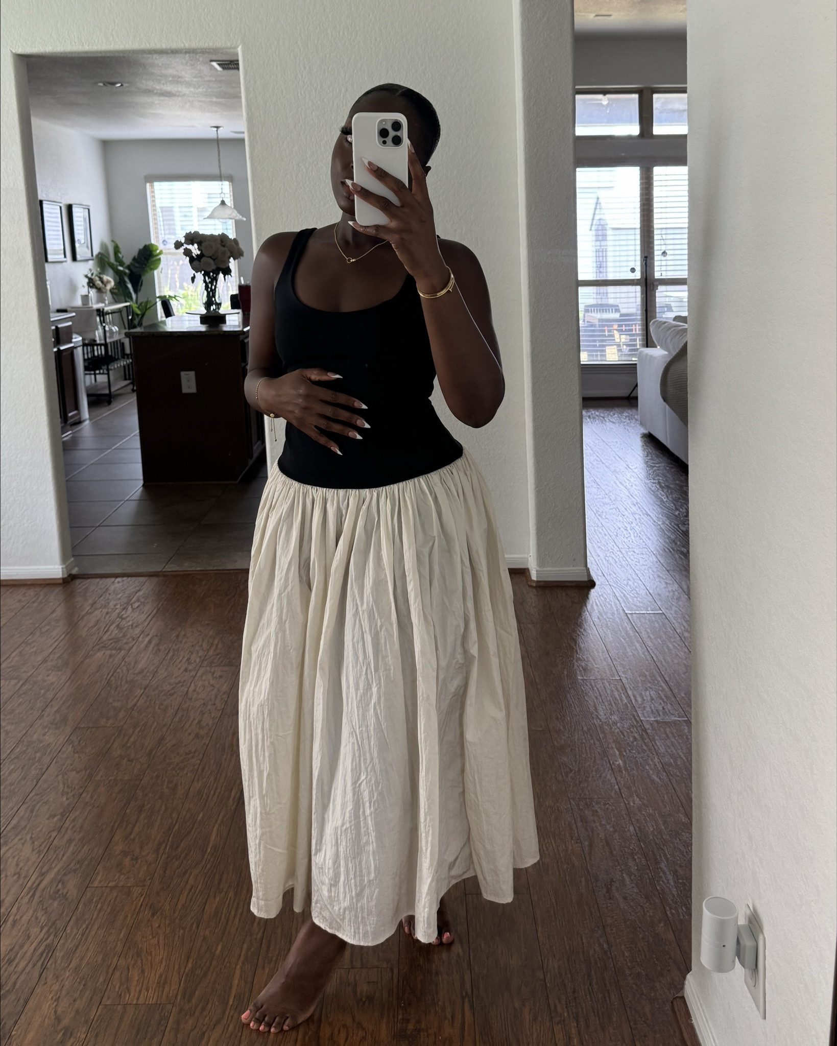 Wearing a small and I love how the top part of this dress cinches me in! The bottom is a swishy material and it is so pretty. 

#LTKFindsUnder50 #LTKStyleTip #LTKVideo