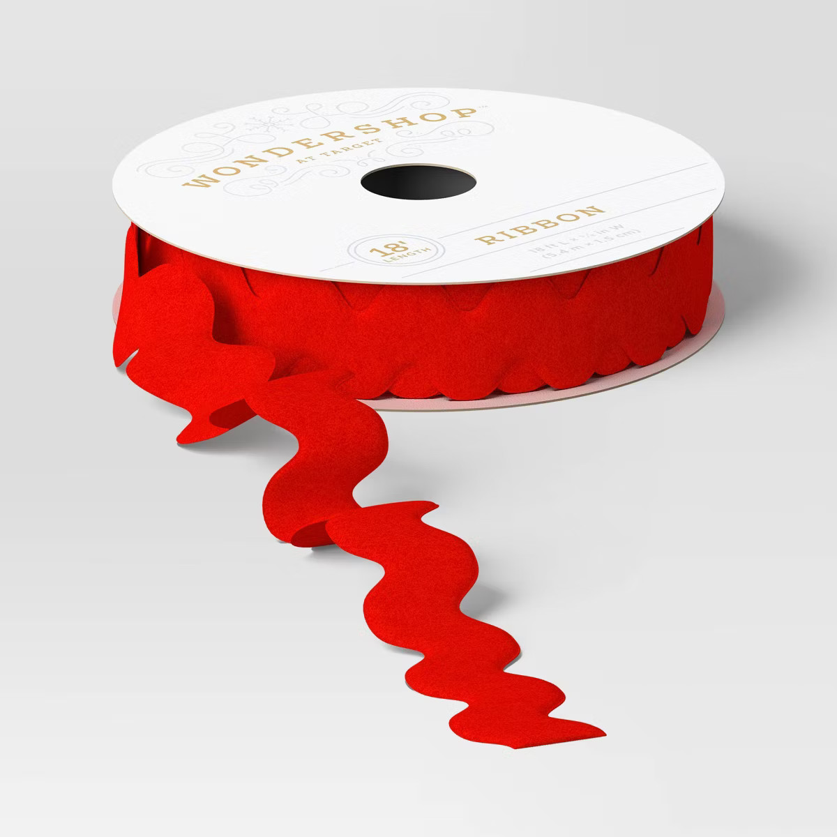 18' Christmas Fabric Ribbon Red Ric Rac - Wondershop™ | Target