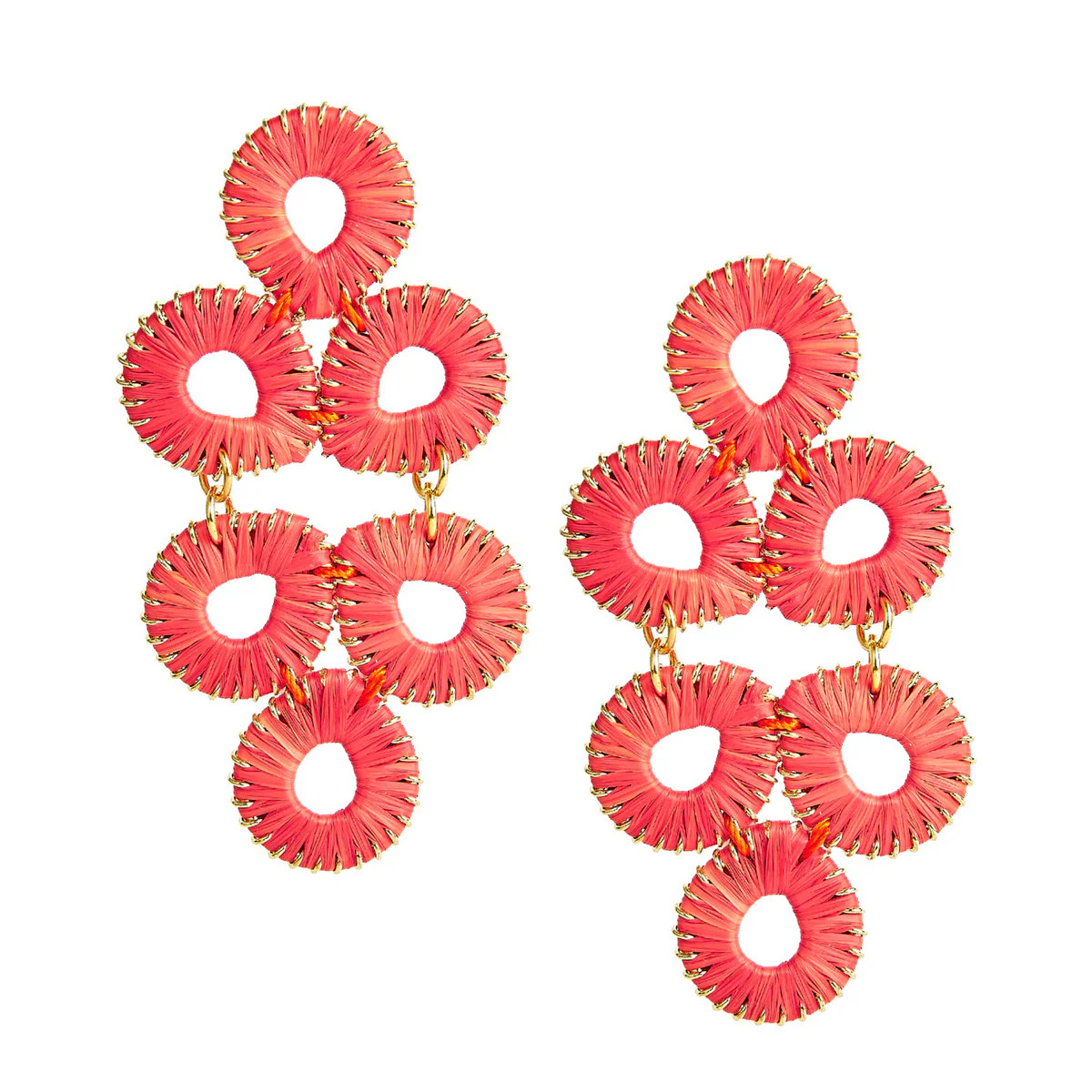 Ginger Straw Dangle Post Earrings - Available in Multiple Colors | The Well Appointed House, LLC