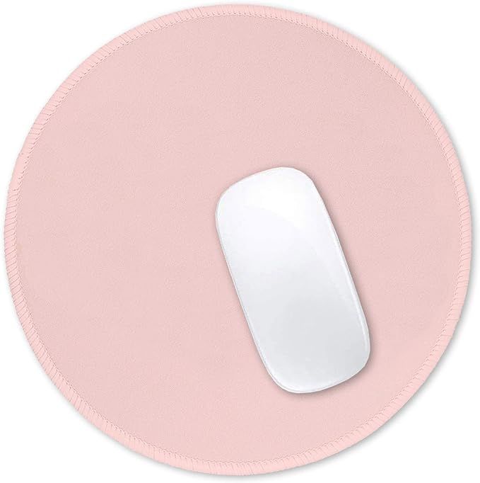 Hsurbtra Mouse Pad, Premium-Textured Small Round Mousepad 8.7 x 8.7 Inch Pink, Stitched Edge Anti... | Amazon (US)