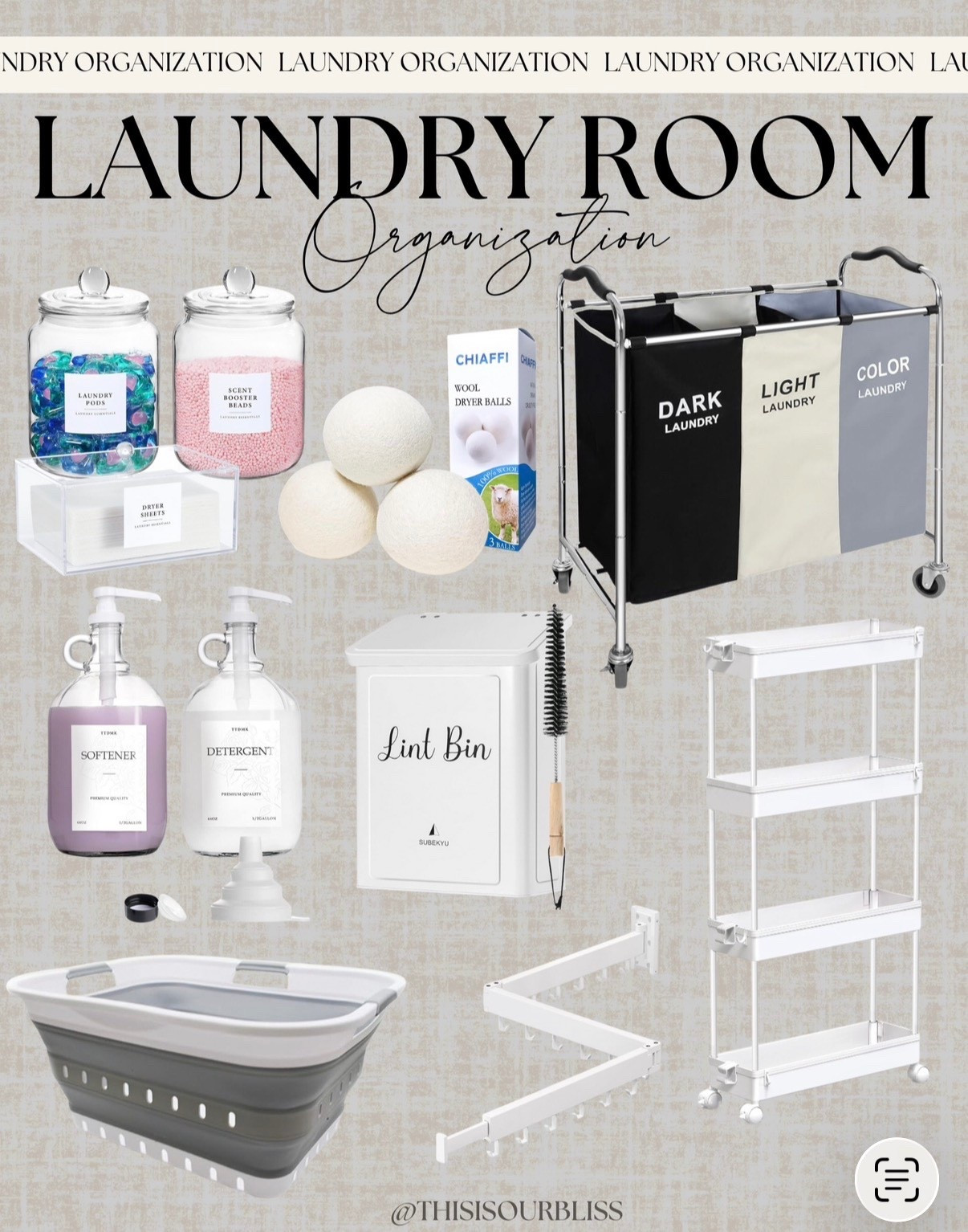🧺 Laundry Day, But Make It Chic 🧺
Transform your laundry space with these must-have organization essentials! From modern hampers to sleek detergent dispensers and all the extras that keep things tidy, doing laundry just got a major upgrade. 

Linked below to bring some order (and style) to your laundry room! 🤍 #LaundryRoomGoals #organization

#LTKHome #LTKmorningroutine #LTKOver40