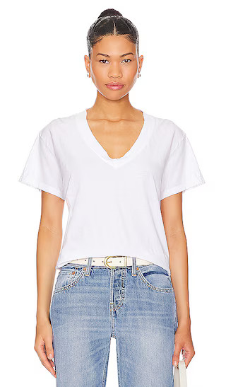 Cotton Boxy V Neck Tee | Revolve Clothing (Global)