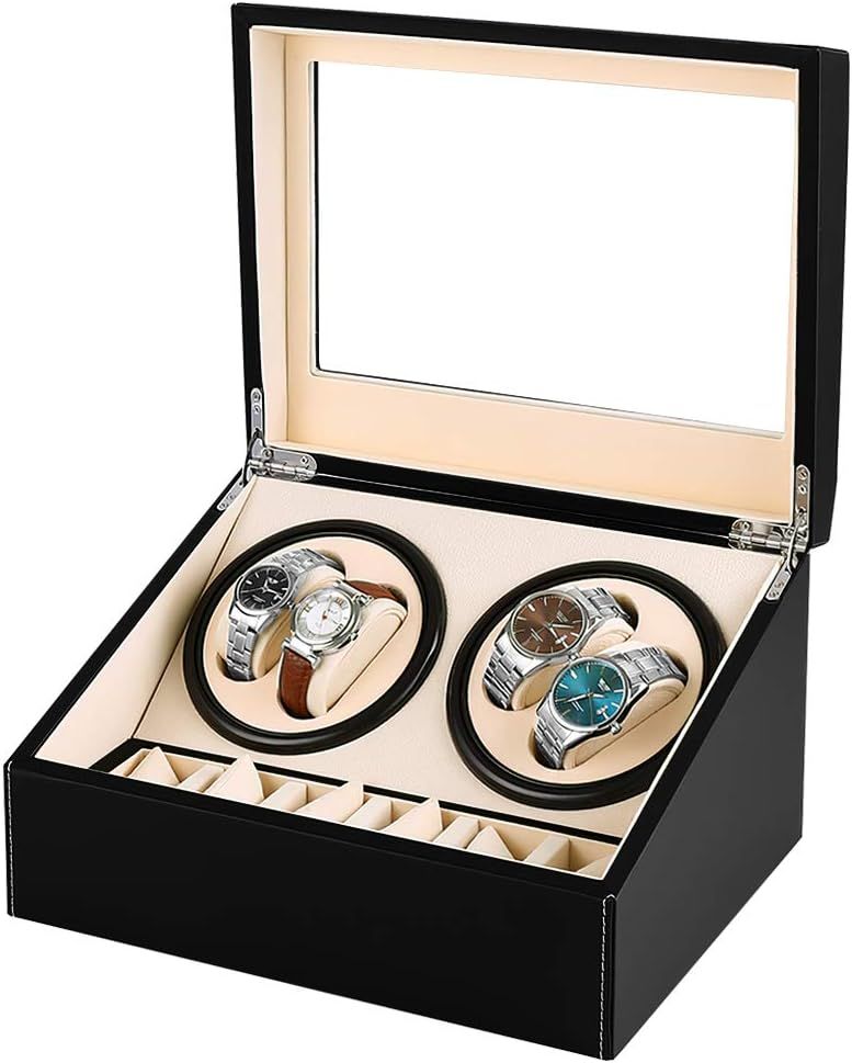 Automatic Watch Winder,4+6 Automatic Watch Winder Storage Display Box,Quiet Mabuchi Motor,Luxury ... | Amazon (US)