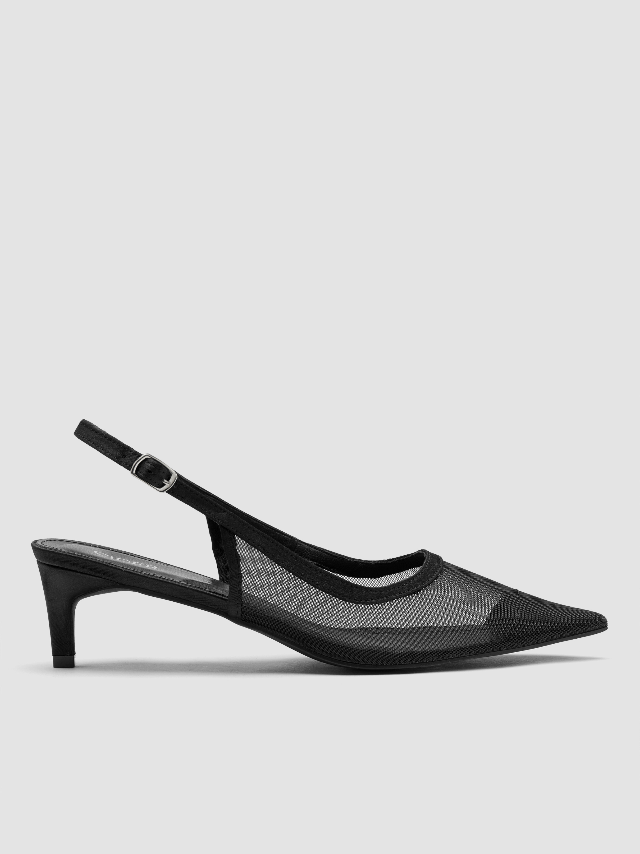 MESH SLINGBACK HEELS | Cider