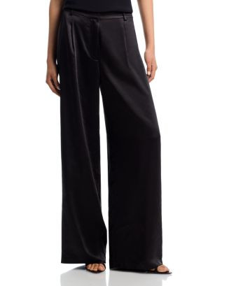 Satin Wide Leg Pants - Exclusive | Bloomingdale's (US)