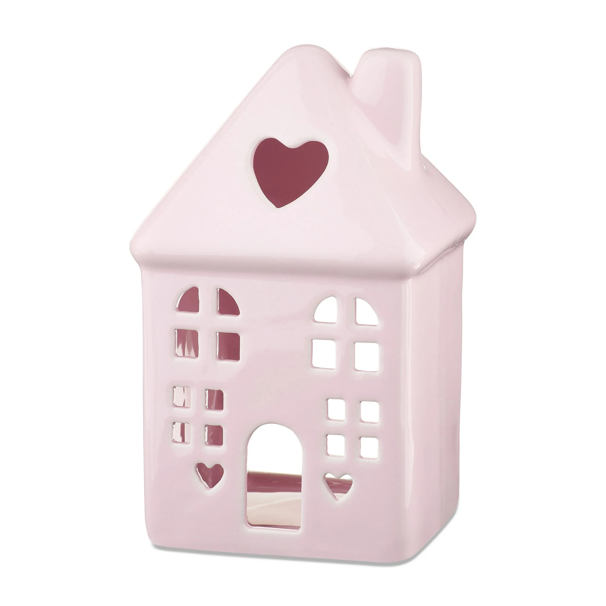 Ceramic House Tabletop Decoration, Pink, 6", Valentine's Day by Way To Celebrate | Walmart (US)