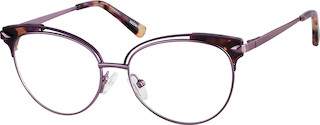 Zenni Women's Browline Prescription Glasses Pink Stainless Steel Frame | Zenni Optical (US & CA)