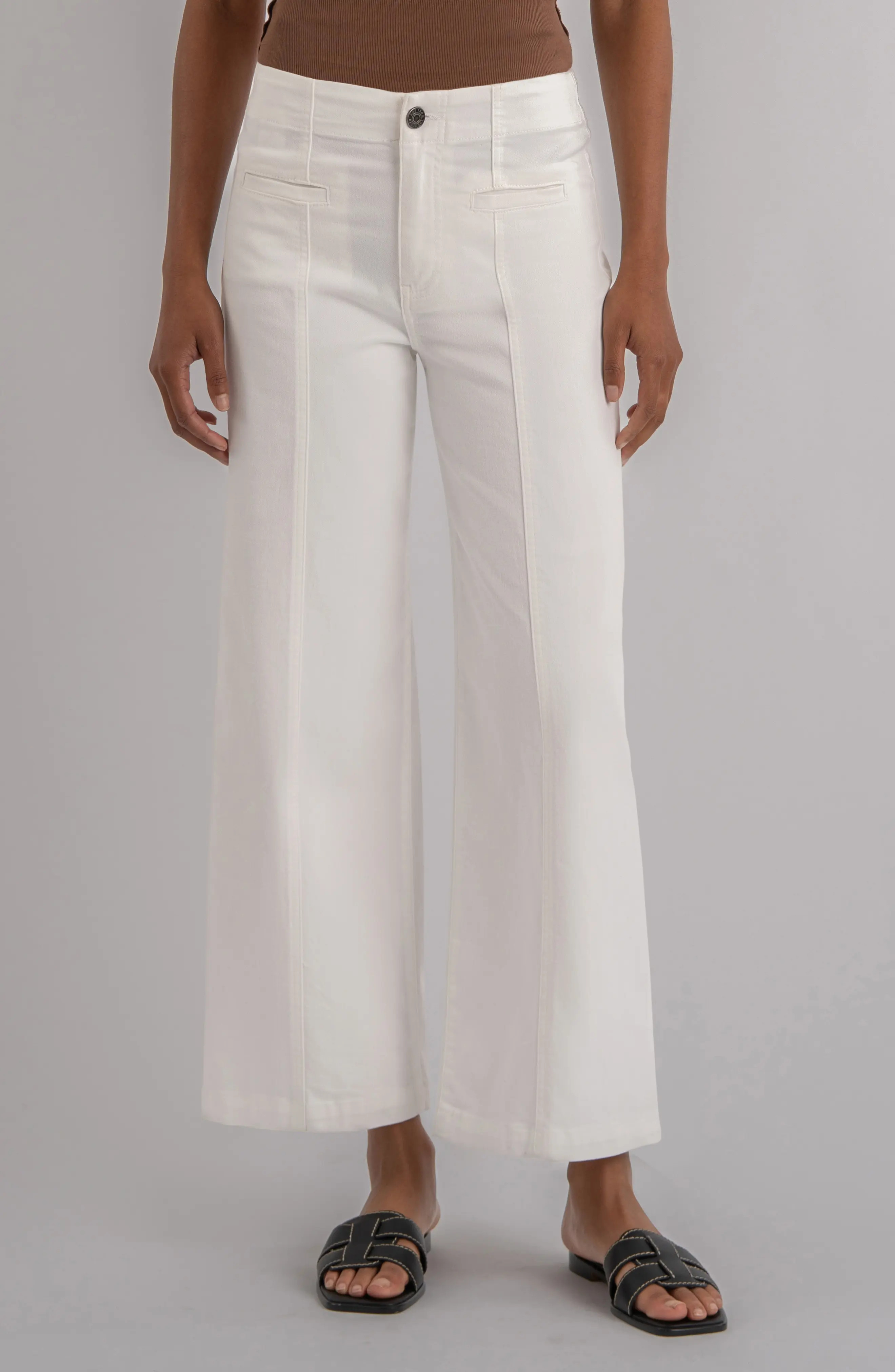 KUT from the Kloth Meg Seamed High Waist Ankle Wide Leg Pants (Women) | Nordstrom | Nordstrom