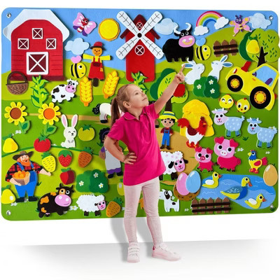 QUOKKA Farm-Themed Felt Board for Kids | Target