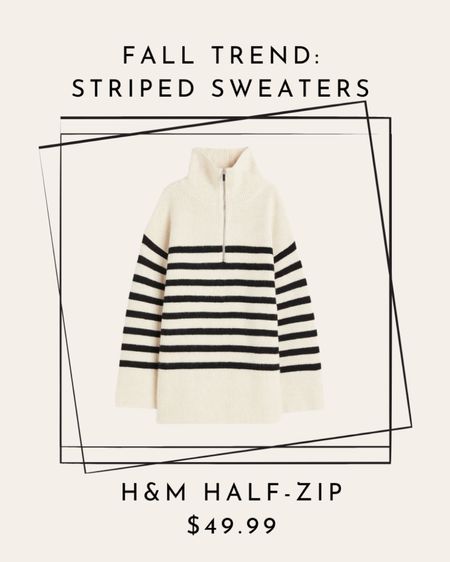 Fall tend must have: striped sweaters, striped knits and more! In stock at H&M but selling out fast! 

#LTKstyletip #LTKSeasonal #LTKunder50