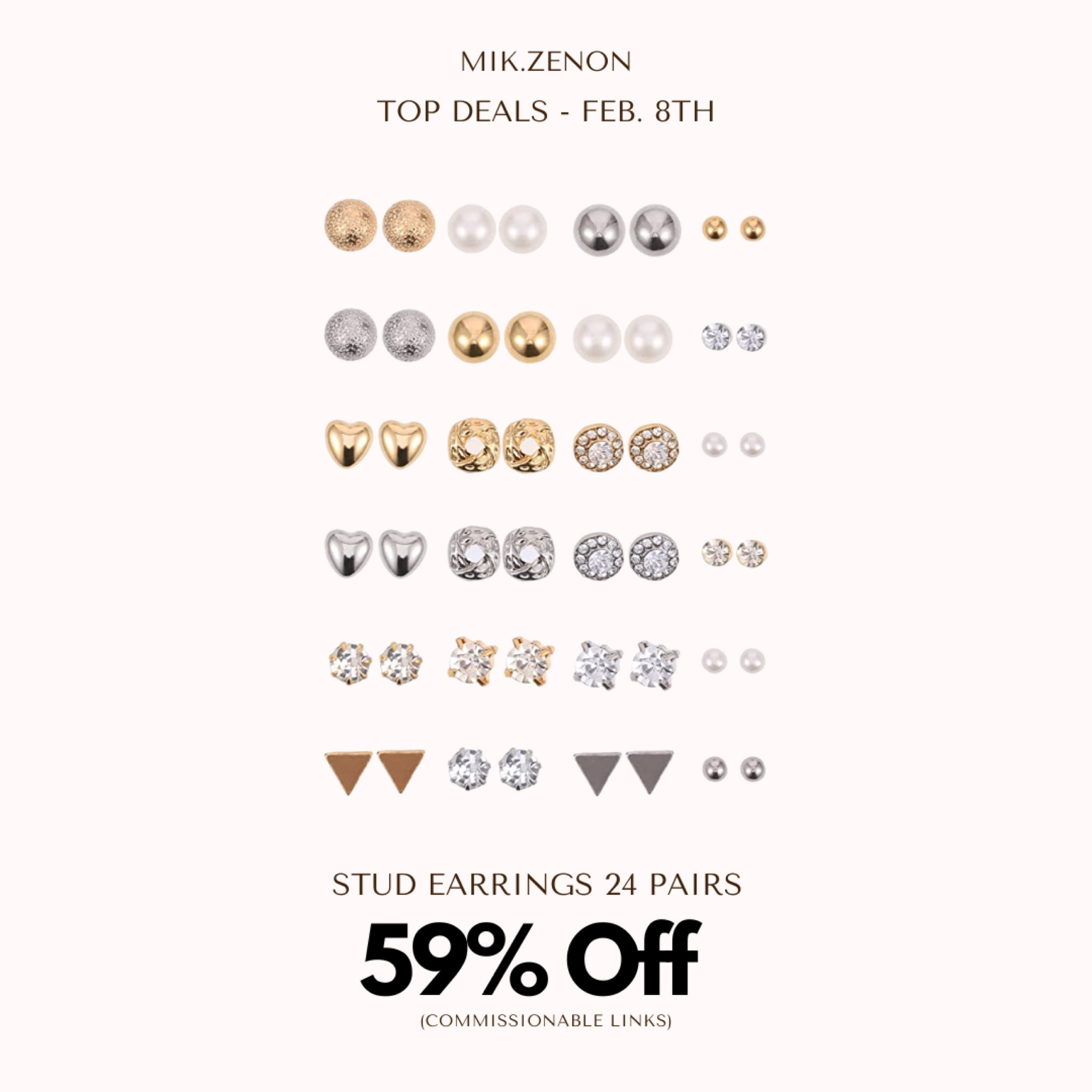 Price Drop Alert 🚨 59% off this silver and gold crystal earrings set. They are made out off safe materials and are suitable for men and women!

#LTKunder100 #LTKstyletip #LTKsalealert