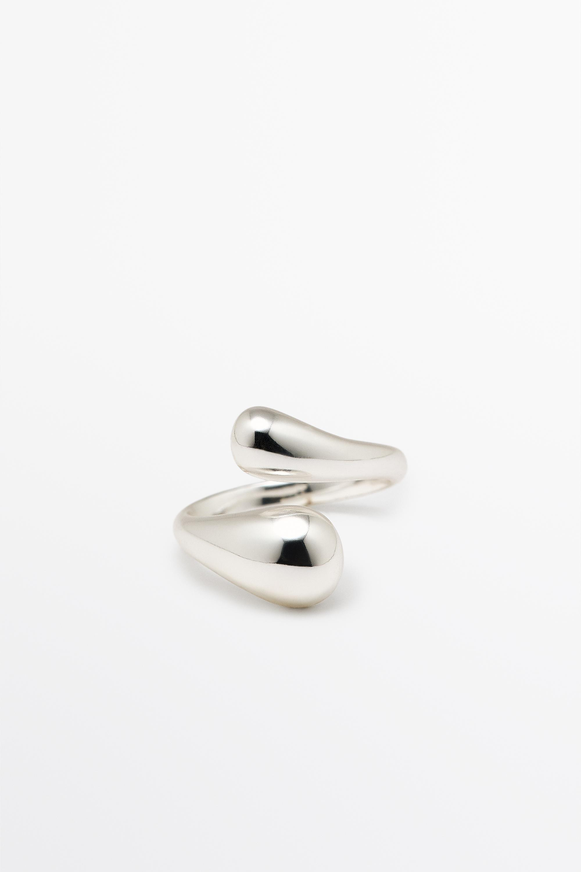 Double teardrop ring | Massimo Dutti UK
