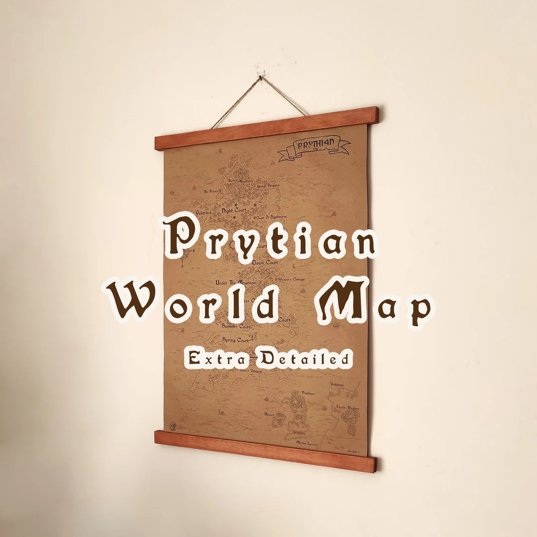 Sarah J Maas Acotar Fantasy Map, Prythian Home Decor, A Court of Thorns and Roses Fan Gift, , Aco... | Etsy (US)