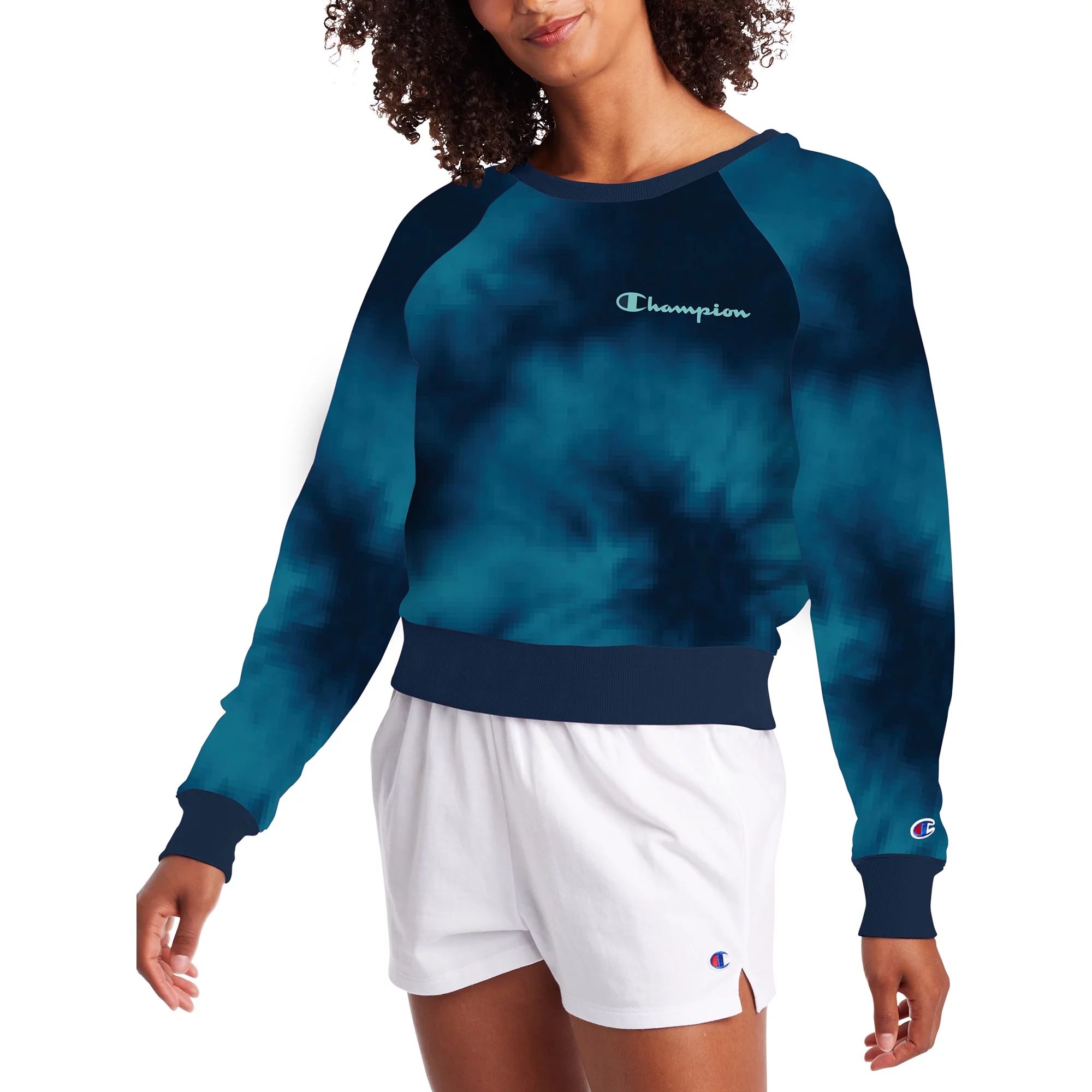 Wide crew neck allows straps to peep out when layering. | Walmart (US)