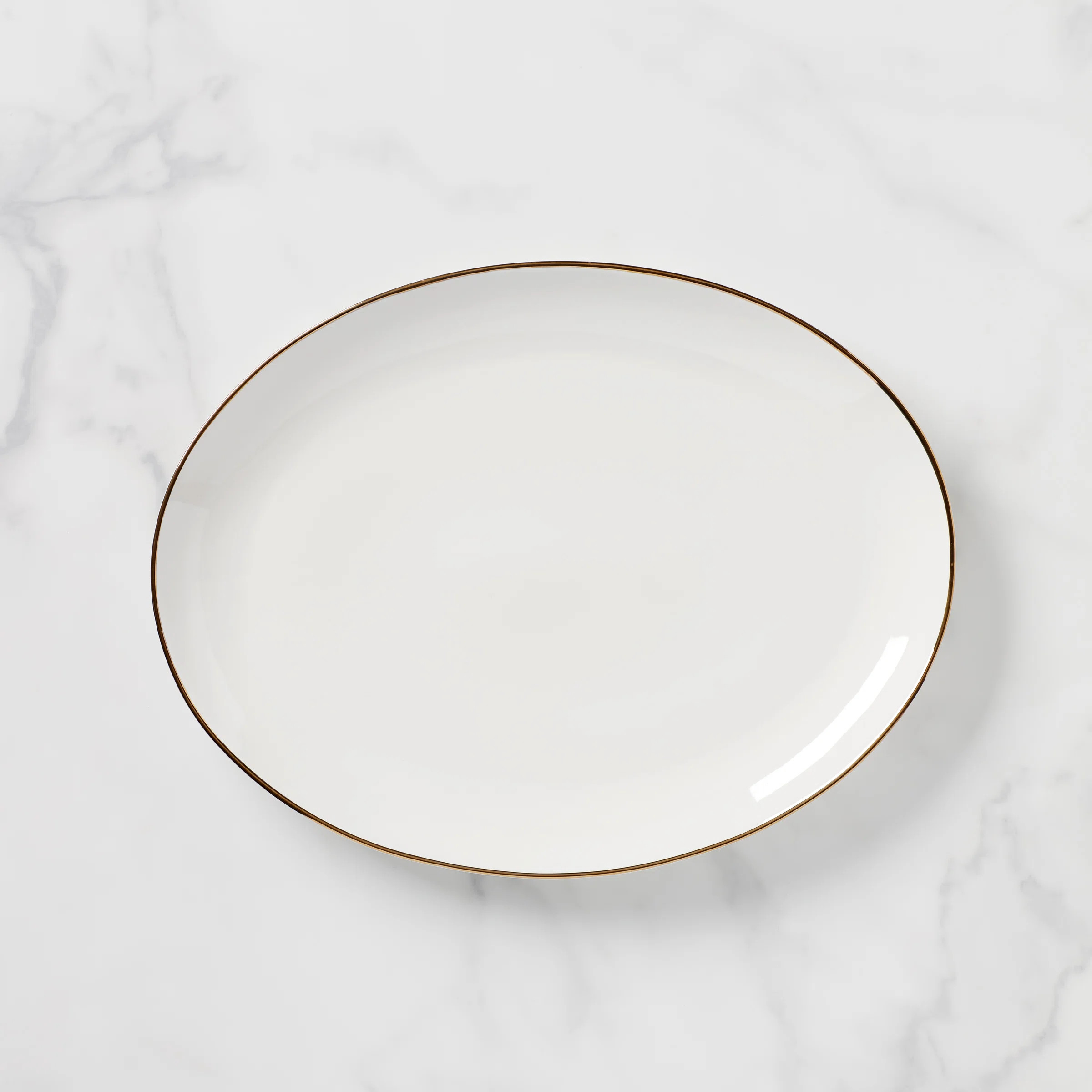Trianna White Oval Platter | Wayfair North America