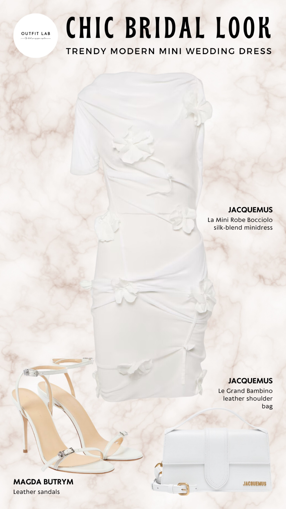 Trendy Modern Mini Wedding Dress: Chic Bridal Look – Shop Now!

Embrace a chic and trendy bridal look with this modern mini wedding dress outfit. Featuring a stunning Jacquemus minidress paired with elegant Magda Butrym sandals for a stylish, contemporary vibe. Complete the look with a sleek Jacquemus bag to add a touch of sophistication. Perfect for the modern bride, this outfit offers a fresh take on wedding day style. Shop now to create your unforgettable bridal look!

#LTKStyleTip #LTKWedding #LTKParties