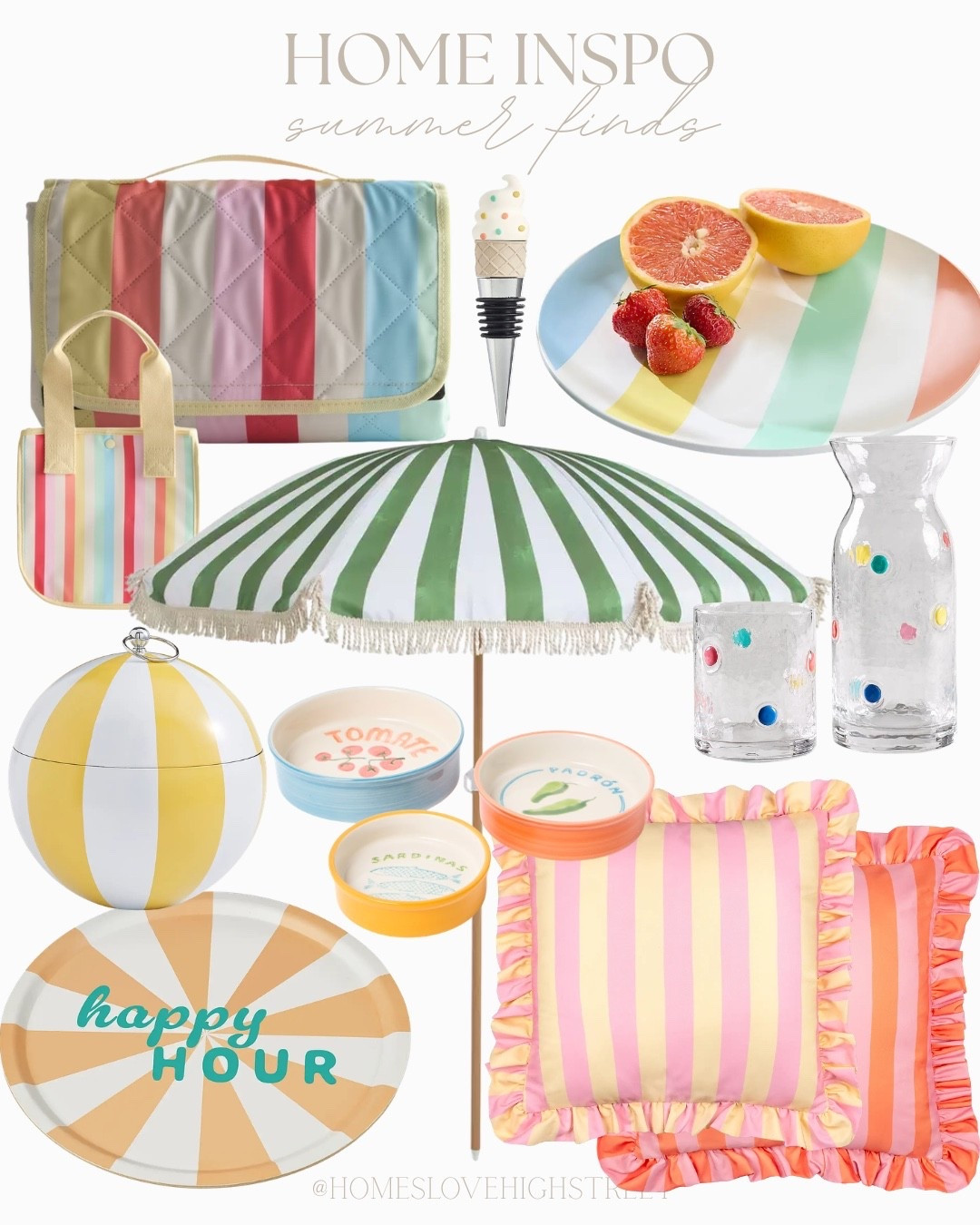 The cutest pieces for sunny days & hosting at home 🌈 

#summerhome #colourfulhome #homeinspo #ukfinds #picnicinspo #tableware #aestheticfinds #summerdecor #happyhourvibes #interiorinspo

#LTKuk #LTKhome #LTKstyletip