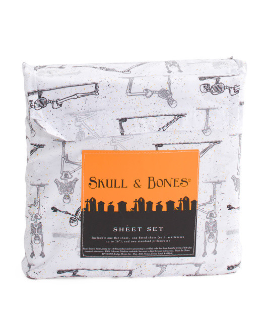 Skeleton Yogi Sheet Set | TJ Maxx
