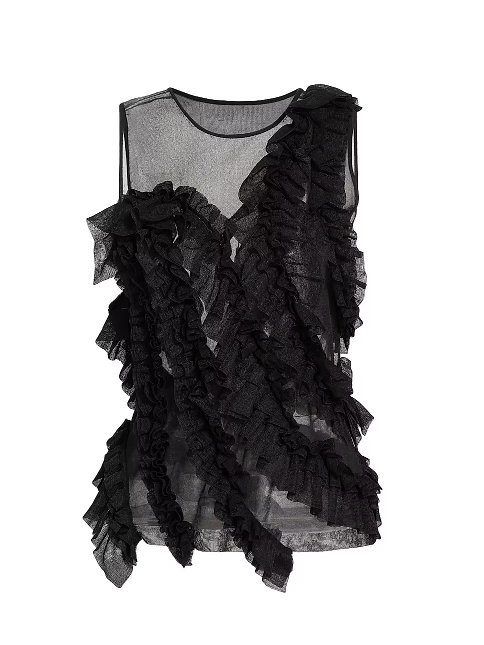 Winnifred Sheer Frilly Top | Saks Fifth Avenue