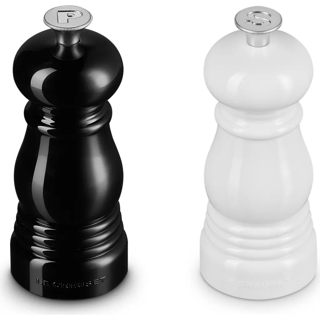 Le Creuset Classic Petite Salt & Pepper Mill Set in Black And White at Nordstrom | Nordstrom