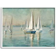 Stupell Industries Traditional Sailboats Water Lake Relaxed Nautical Painting | Amazon (US)