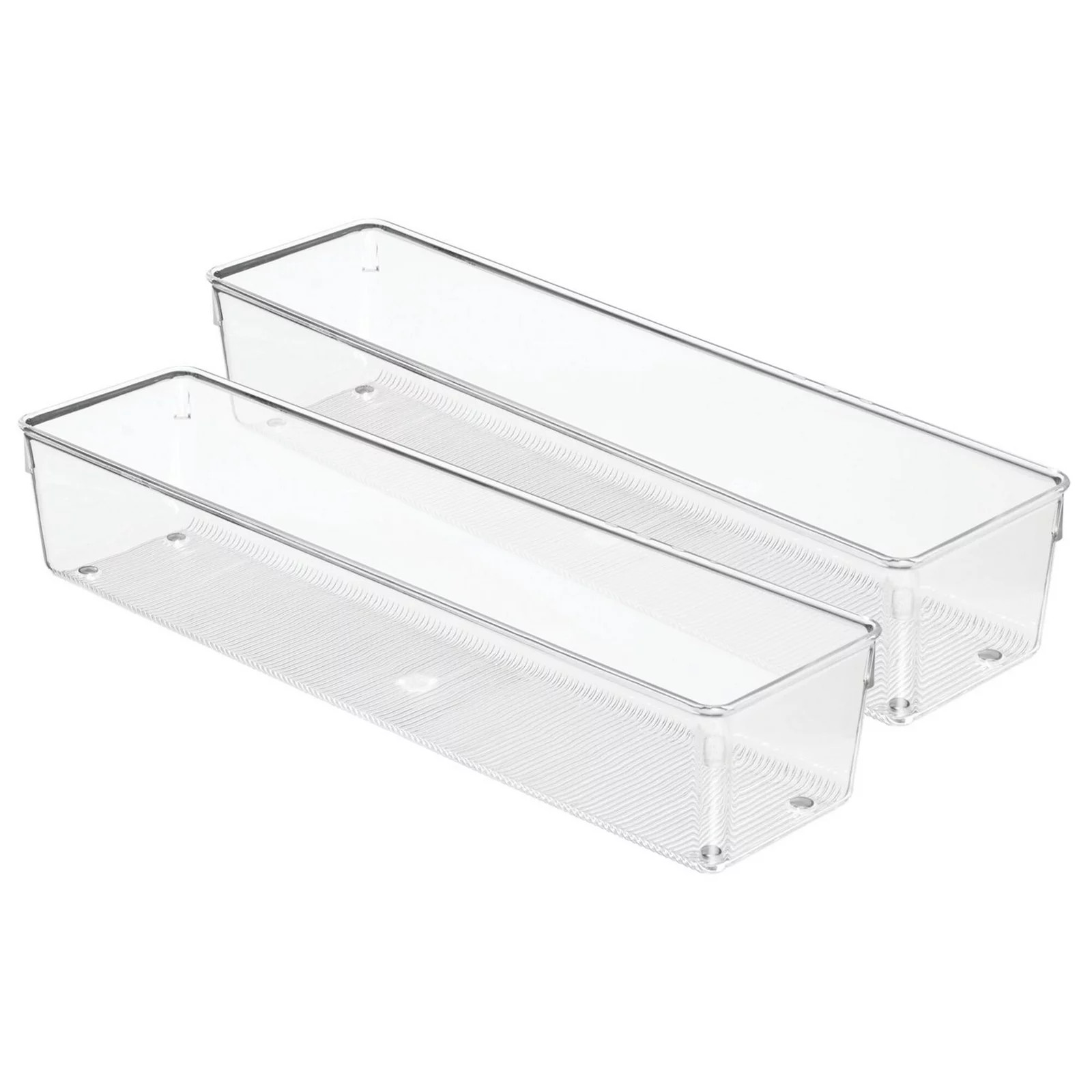 iDesign Linus Collection Plastic Drawer Organizer - Set of 2, Clear | Kohl's