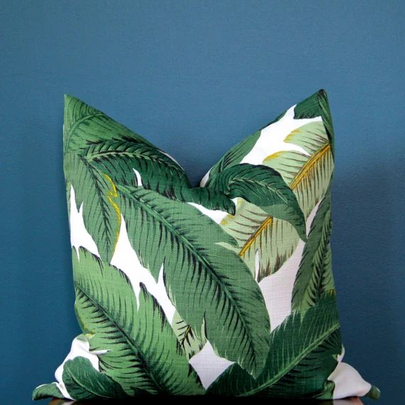 Outdoor Pillow Cover - Tropical Pillow Cover - Palm Leaf Pillow Cover - Island Decor - Swaying Pa... | Etsy (US)