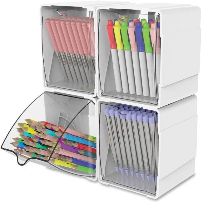 Next Generation Tilt Bins, White - Pack of 4 - Walmart.com | Walmart (US)