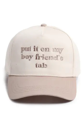 David & Young Put it on Boyfriend's Tab Cotton Baseball Cap in Beige at Nordstrom Rack | Nordstrom Rack