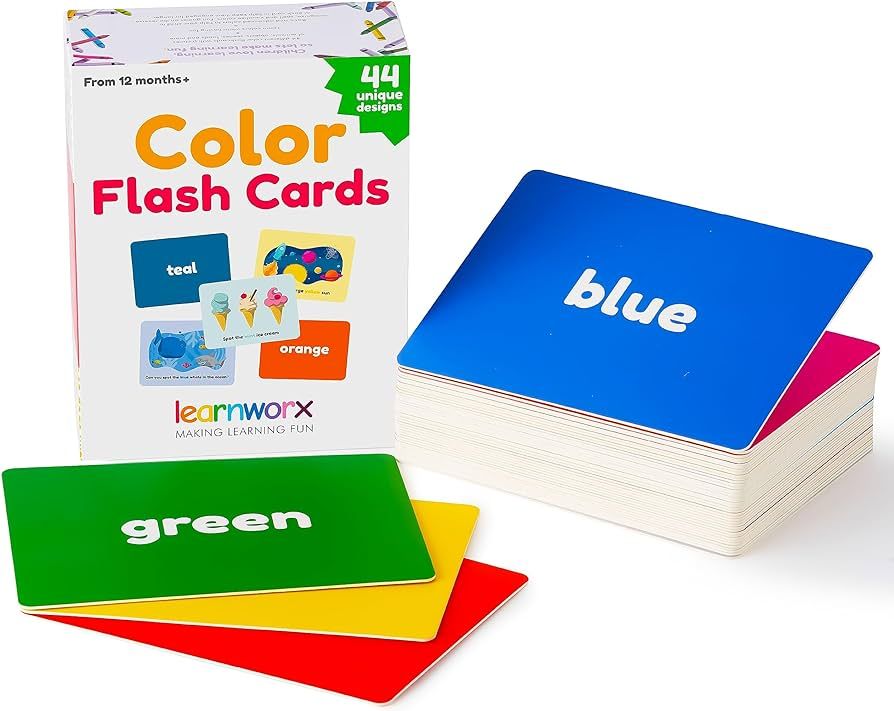 Color Flashcards for Toddlers - 44 Color Cards to Help Learn Colors & Words - Thick Color Learnin... | Amazon (US)