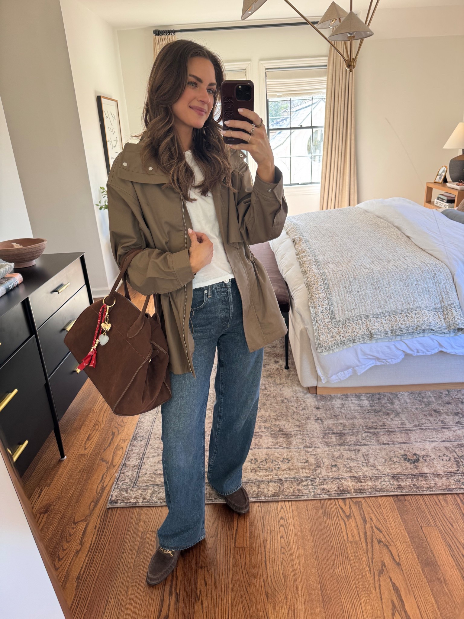 OOTD. I got a S I. The jacket but it does has a relaxed/oversized fit so consider that when choosing. Jeans fit TTS (I got them hemmed for my short legs). Im wearing a S in the tshirt. 