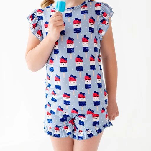 Patriotic Popsicle Ruffle Short Set | Little Pajama Co.