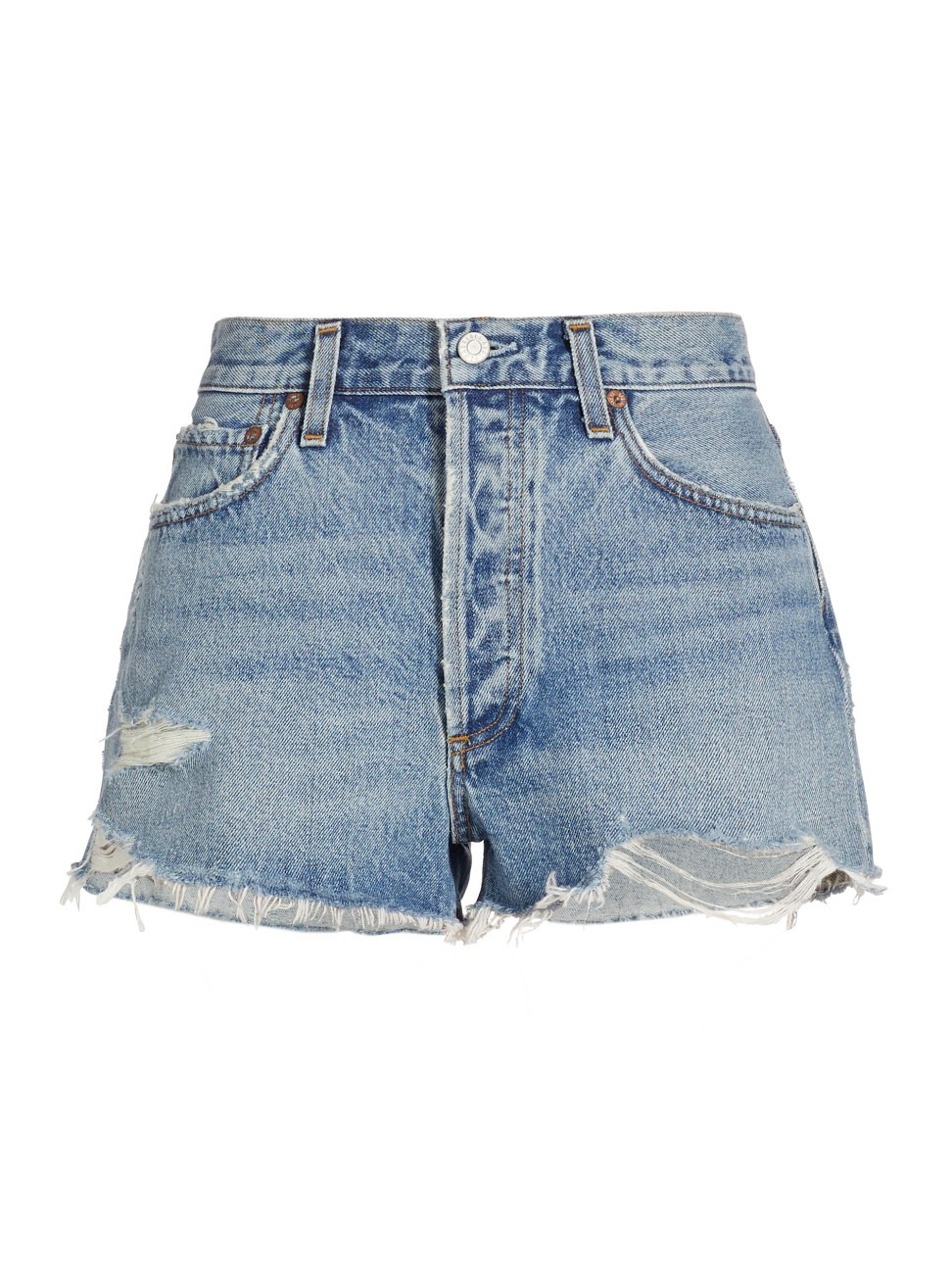 Women's Parker Mid-Rise Denim Shorts - Grudge - Size 33 | Saks Fifth Avenue