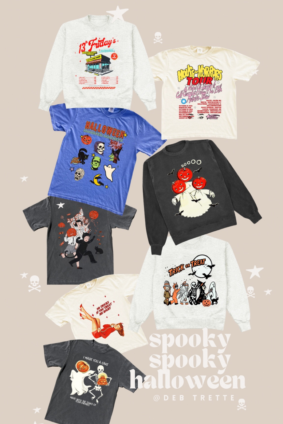 Soooky Halloween via Kristin jones! Cutest collection with so many fun designs! 

I usually wear a L tee and XL sweatshirt for oversized fit 

#LTKFamily #LTKSeasonal #LTKStyleTip