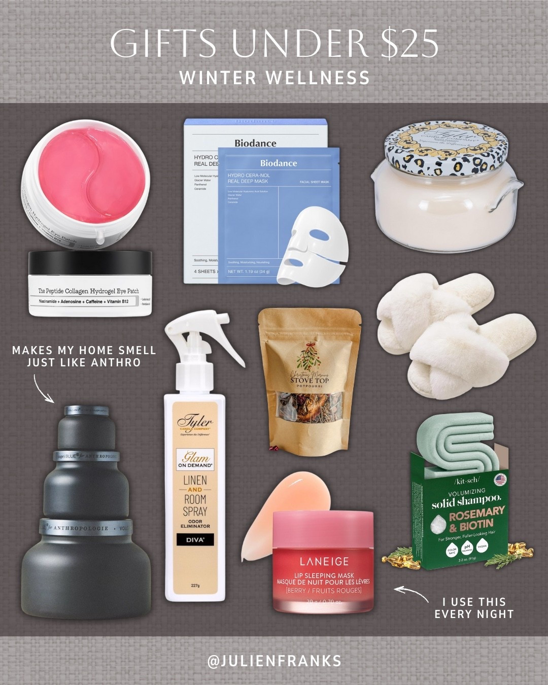 Winter wellness gift ideas under $25! 💛✨ These are some of my fav wellness finds, and would be such a great gift for anyone on your list this holiday season!

#giftideas #amazonfinds #beautyessentials #wellnessessentials #kitsch #laneige #skincare #cozyfinds

#LTKFindsUnder50 #LTKGiftGuide #LTKHoliday